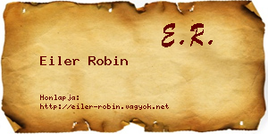 Eiler Robin névjegykártya